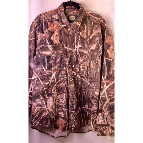 VTG Cabela's Advantage Max-4 HD Camo Long Sleeve Hunting Shirt Size Large - Picture 5 of 9